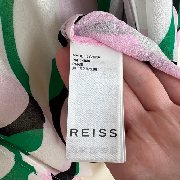 REISS Paige Resort Shawl Top Cardigan Resortwear Swim Cover 70s Abstract Print - Picture 8 of 12